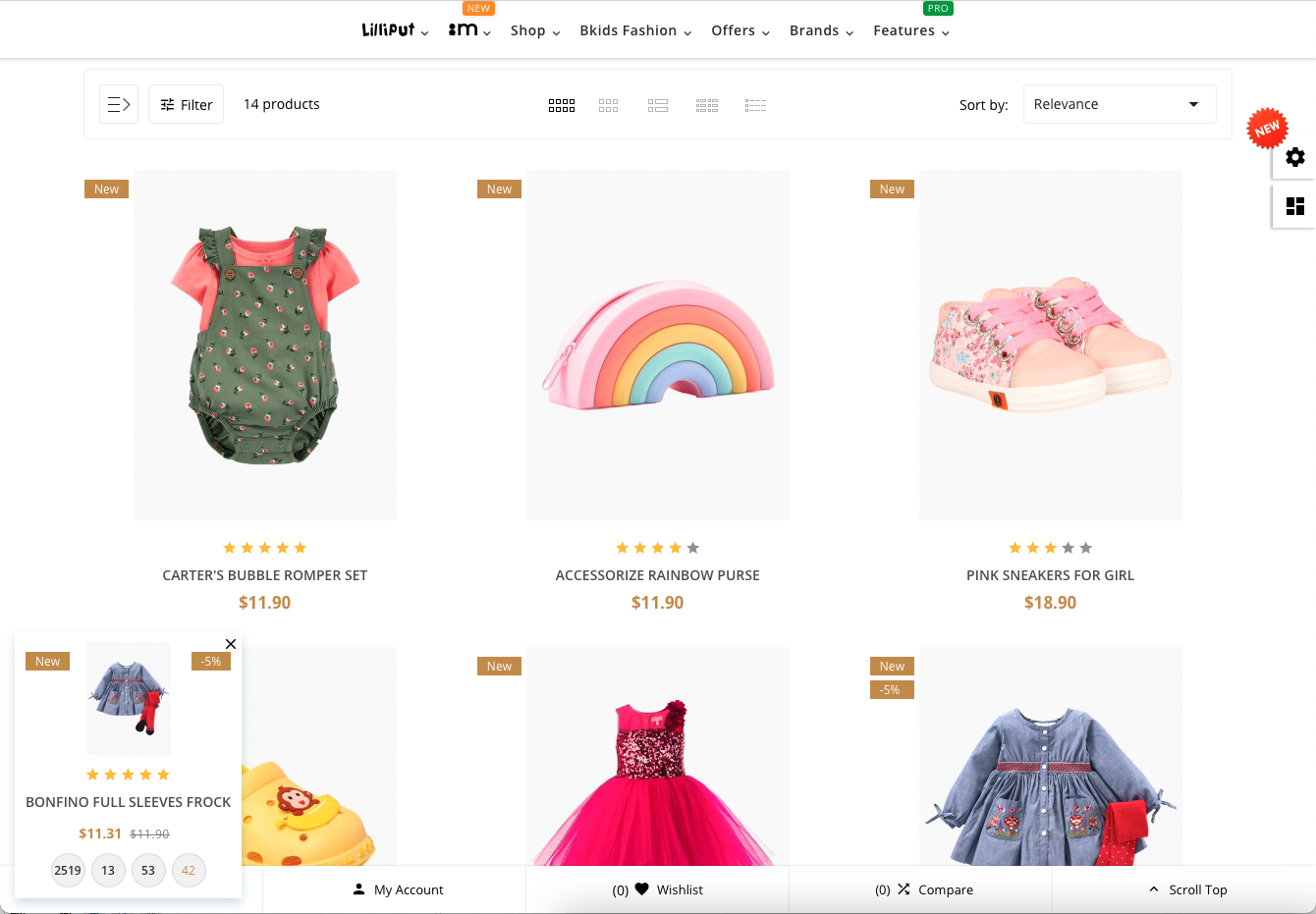 B Kids Mega Kids - Dětská móda - Šablona obchodu s oblečením pro děti
