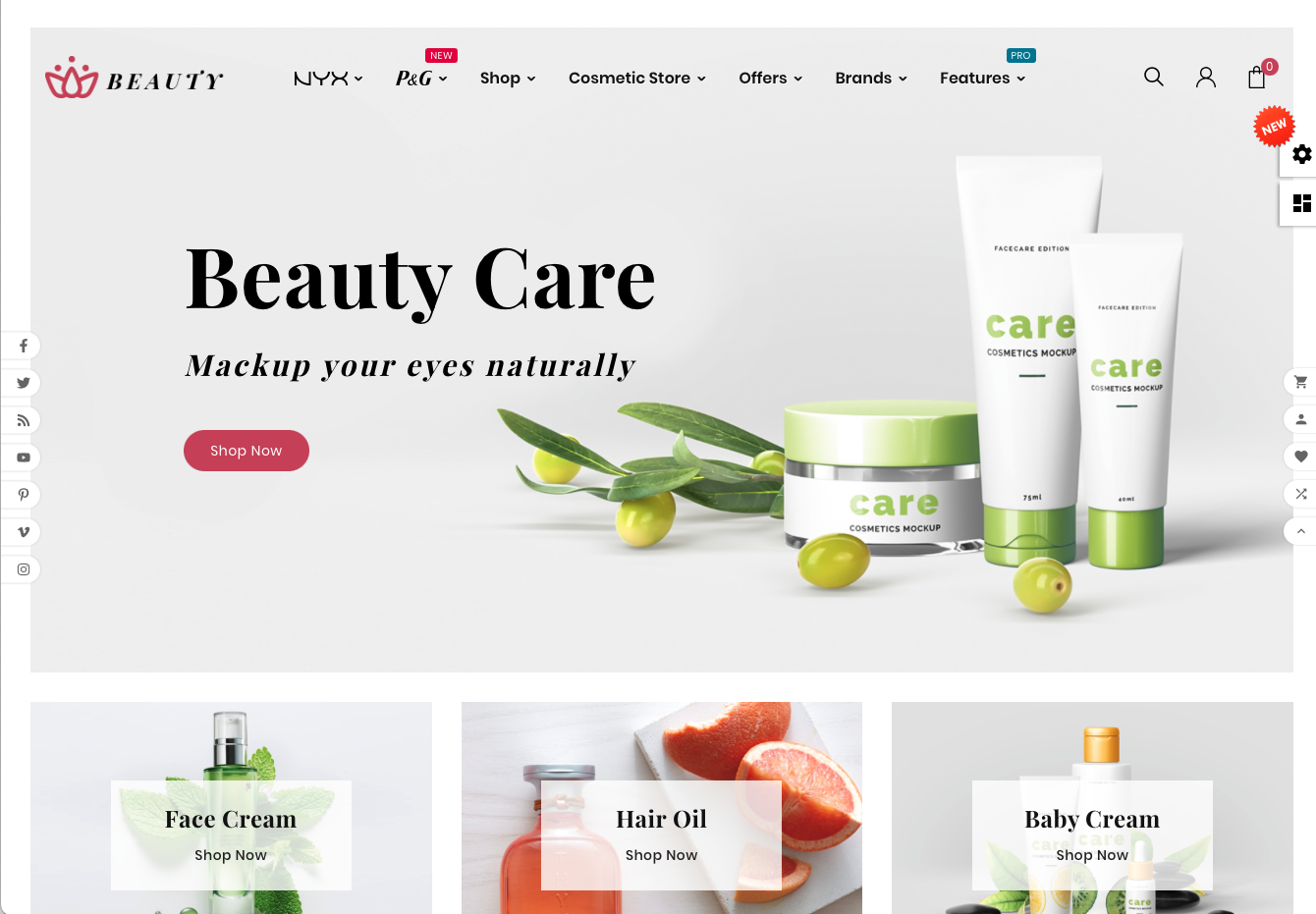 Beauty Mega: Šablona pro obchody s kosmetikou a zdravotnickými produkty