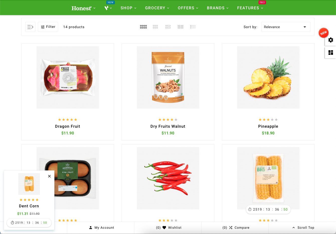 Organic Mega Fresh - Šablona obchodu s potravinami: Objevte kvalitní potraviny a zdravý životní styl. Vytvořte si skvělý online obchod s naší šablonou půjčovny