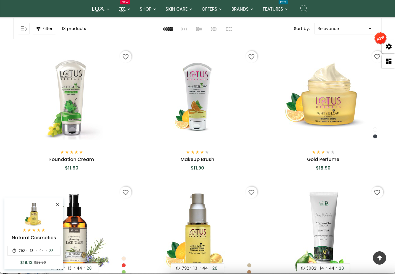 Přírodní zdraví - Bio kosmetika - Šablona obchodu Skincare Big Mart