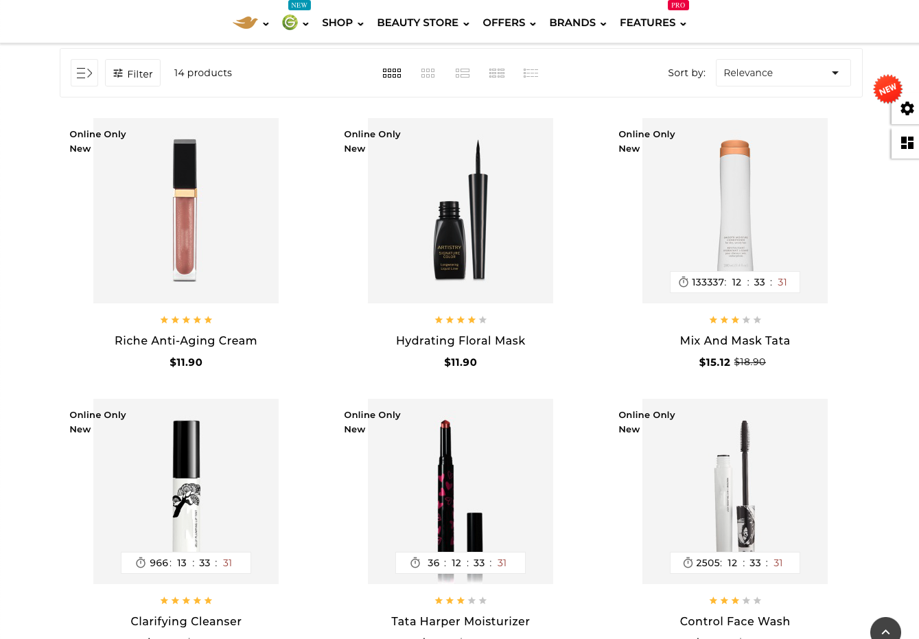Vedriti Mega Cosmetique - Kosmetická krása - Bio Shop: Premium šablona pro kosmetické salony